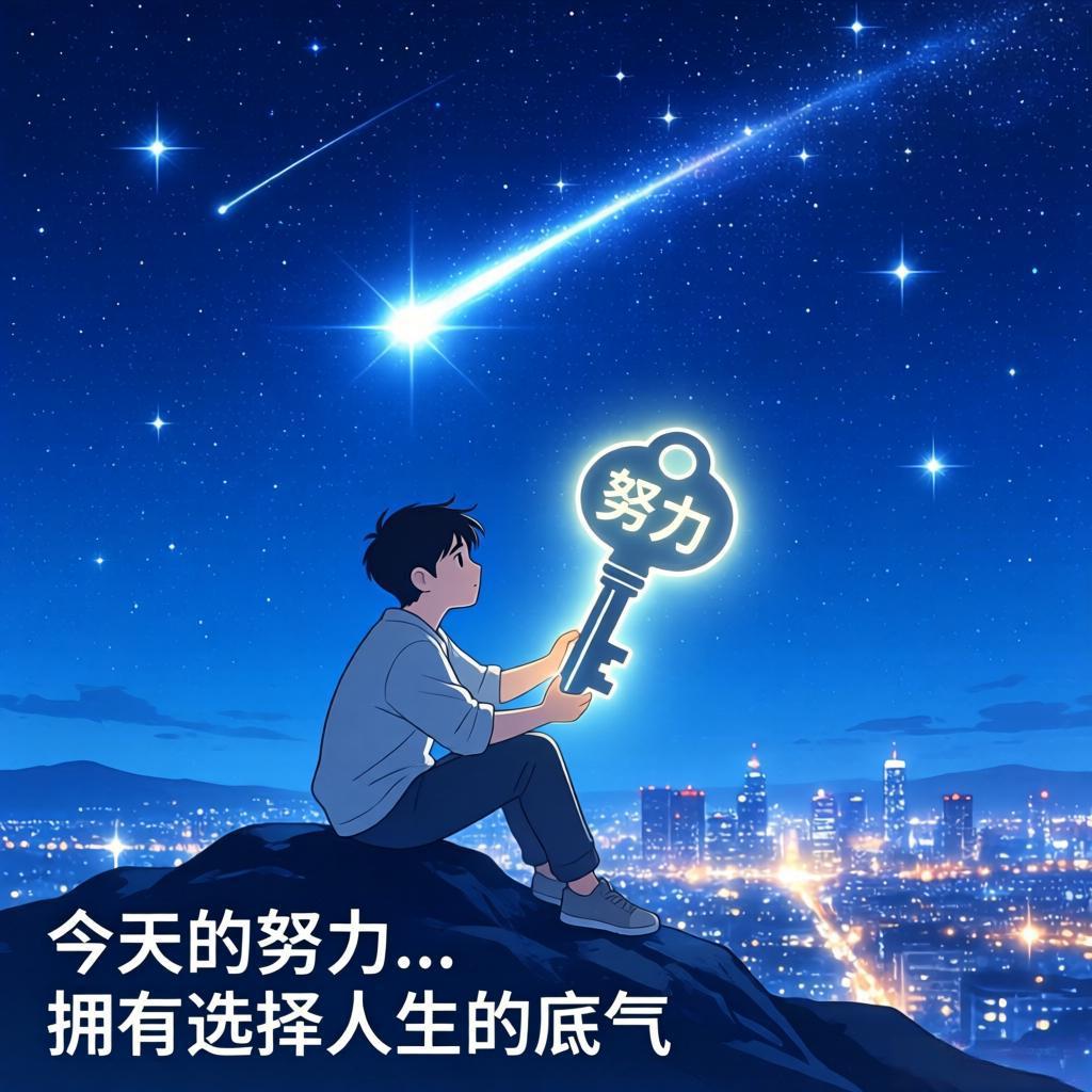 今天的努力或许看不到立竿见影的效果，但它会在未来的某一天，让你拥有选择人生的底气。
